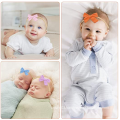 UNIQ Multi-color mixed baby hair accessories, handmade ribbed ribbon, children's cute bow bangs headbands